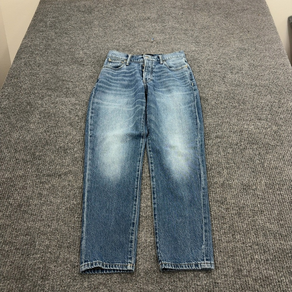 Lucky Brand Jeans Womens 2 Blue Cotton Button Fly Straight Leg High Rise Casual